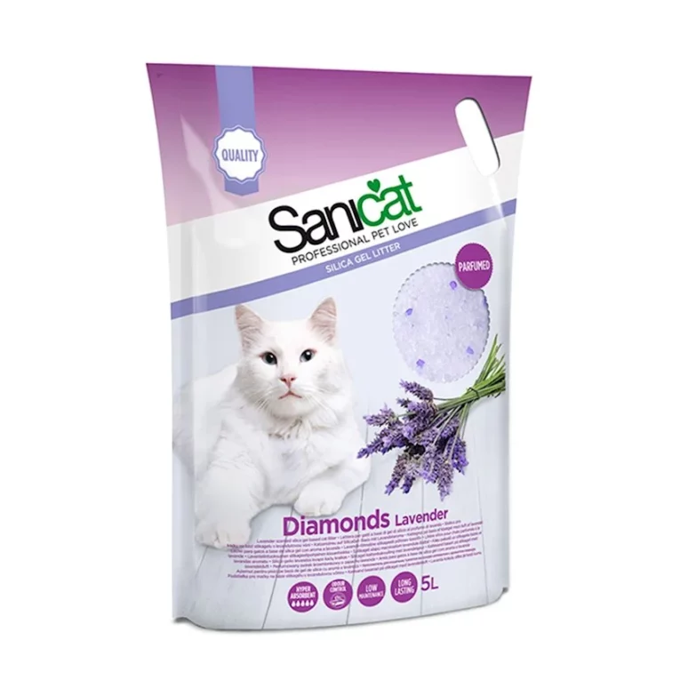 anicat Diamonds Lavender Silikagel pişik qumu 5 litr lavanda ətirli